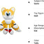 Movies & Tv soft toys, 12 Inches Sonic 2 Plush Toy, The Hedgehog Movie Sonic Plush Toys, Knuckles Shadow Tails Plush Doll Toys,  Gifts for Boys and Girls (Sonic+Tails+Knuckles), (Tails)