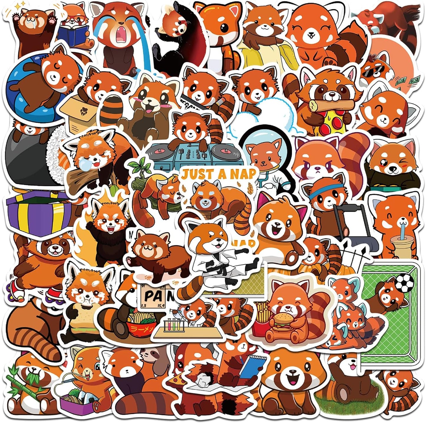 Cute Animal Stickers, Zoo Animals Stickers, Realistic Animals Decal for Kids Teens, 50Pcs Vinyl Waterproof Sticker for Water Bottles, Laptop