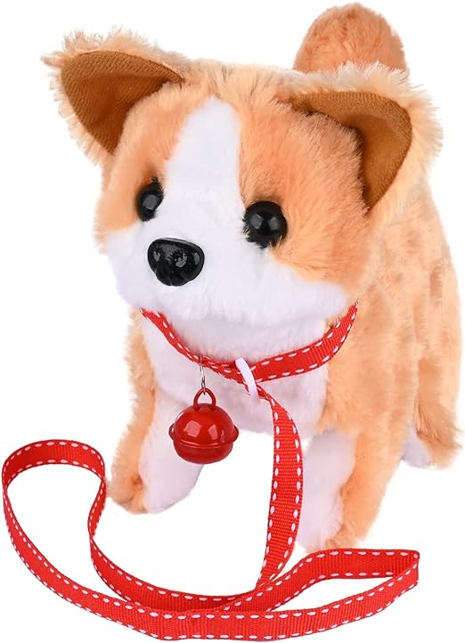 Toy Puppy Electronic Interactive Pet Dog - Walking, Barking, Tail Wagging, Stretching Companion Animal for Kids (Alaska Dog) - Toyigo