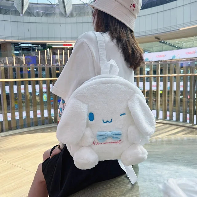 Cute Furry Plush, Kawaii Plush, Cinnamoroll-Dog Backpack, Melody Bag Big-eared Dog Plush Toy Mini Girls Backpacks for Kids - Toyigo