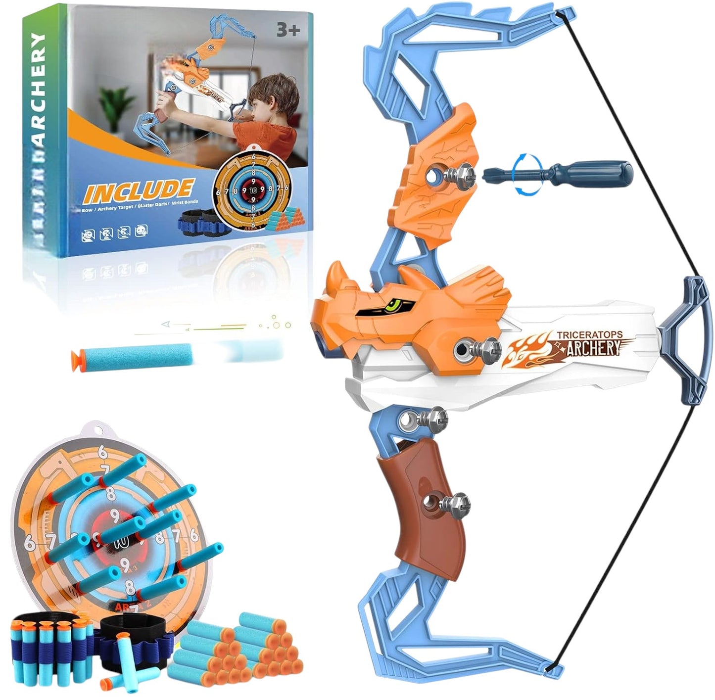 Bow and Arrow for Kids Toys, Archery Set with 20 Suction Cup Arrows, Gifts for Boys Girls Toddler Age 4 5 6 7 8 Year Old