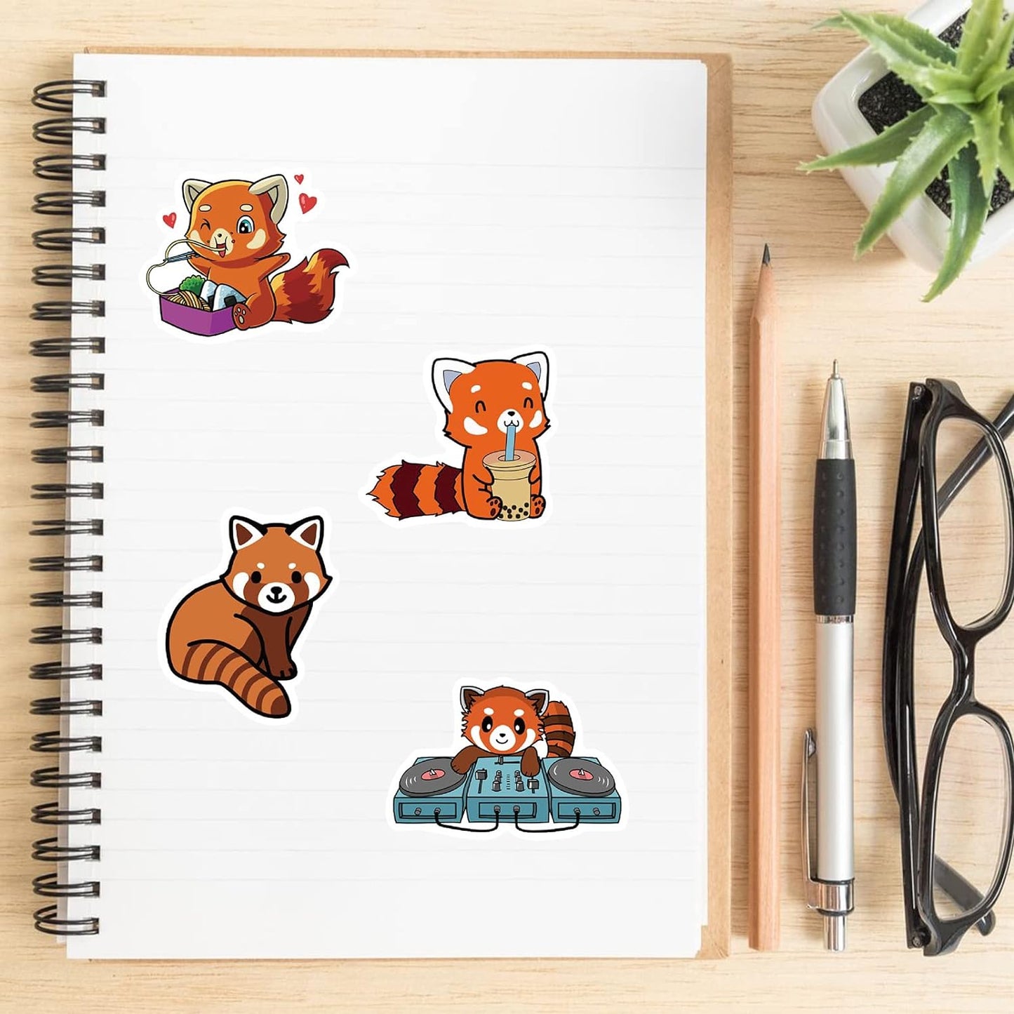 Cute Animal Stickers, Zoo Animals Stickers, Realistic Animals Decal for Kids Teens, 50Pcs Vinyl Waterproof Sticker for Water Bottles, Laptop