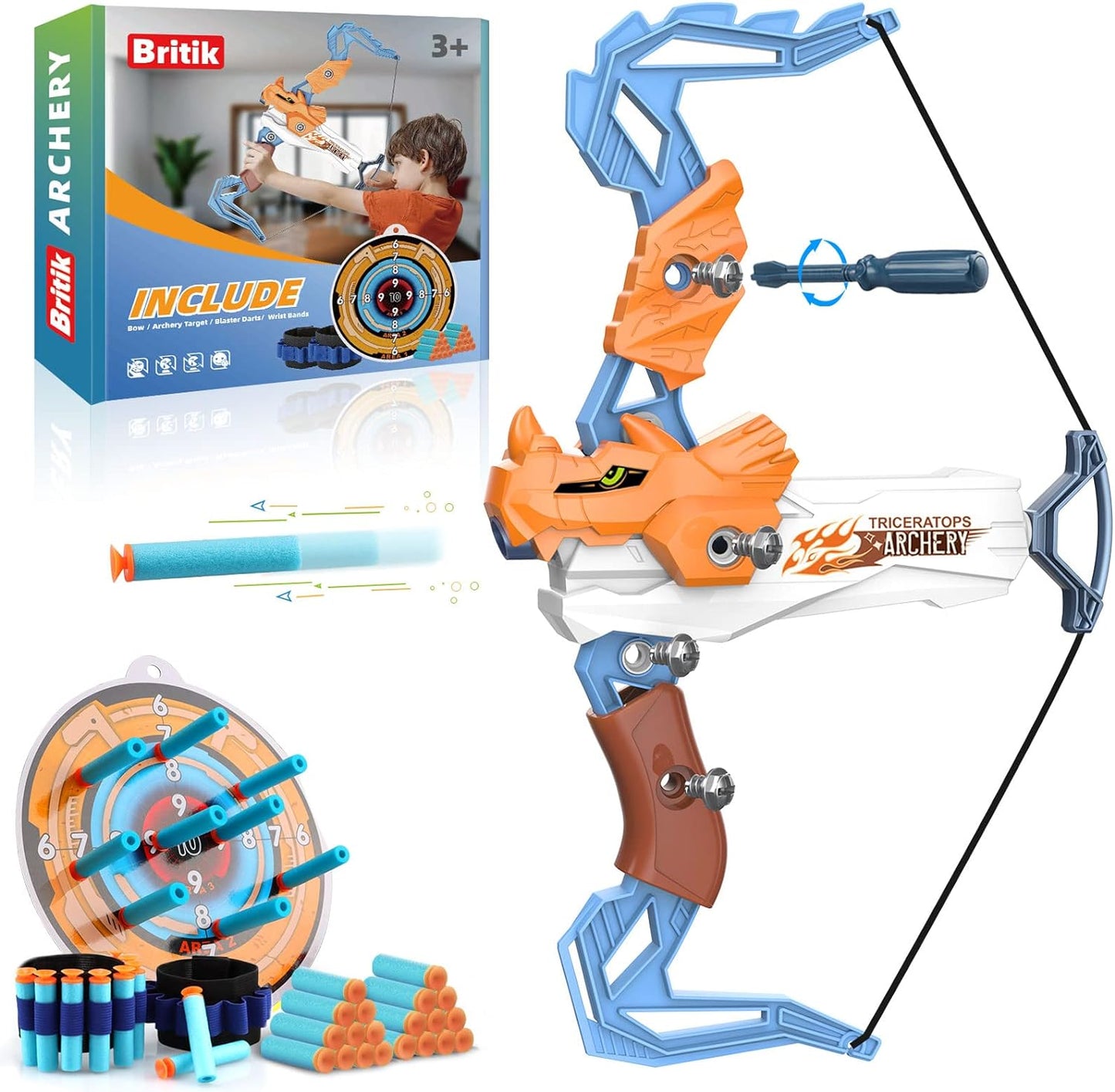 Bow and Arrow for Kids Toys, Archery Set with 20 Suction Cup Arrows, Gifts for Boys Girls Toddler Age 4 5 6 7 8 Year Old