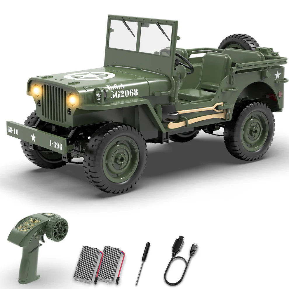RC Crawler 1:10 Scale Off-Road Multi-Purpose 1941 MB Scaler Willys Jeep – 2.4G Remote Control Vehicle