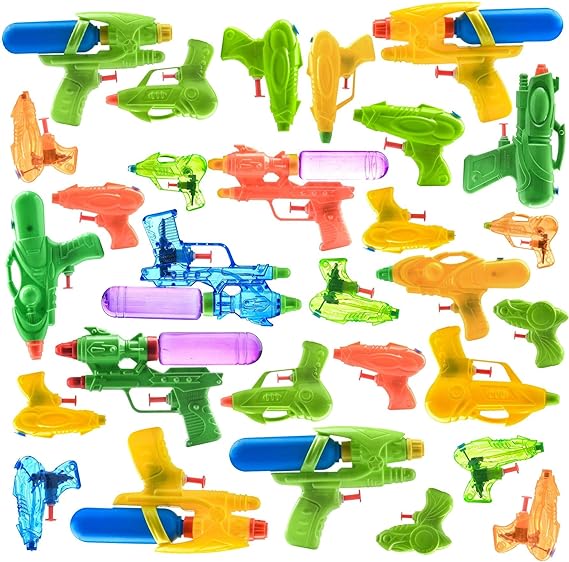 Water Guns for Kids & Adults, 30pk - Powerful Squirt Guns Bulk, Water Blaster Gun/Pistol, Watergun - Pool Play, Water Shooters, Outdoor & Indoor - Combo Set of Water Guns Bulk, Squirt Toy