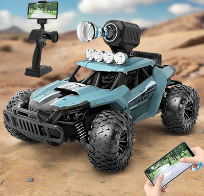 RC Cars, DE36W Remote Control Car, 1/16 Off-Road High Speed Monster Trucks, with 1080P HD FPV Camera, for Kids Adults 60 Min Play - Toyigo