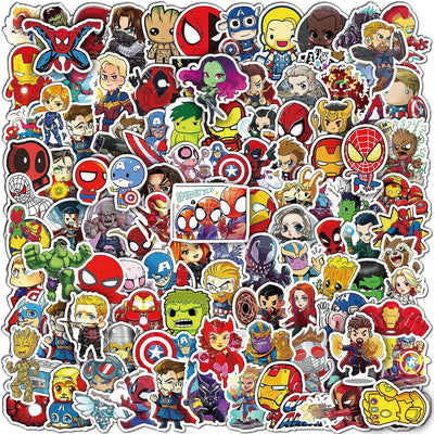 200PCS Teens Hero Stickers, Superhero Stickers for Boys, Teens Adults Waterproof Vinyl Stickers, Bulk for Skateboard, Luggage, Laptops, Bumper, Comic for Water Bottles Legends Theme Party Supplies