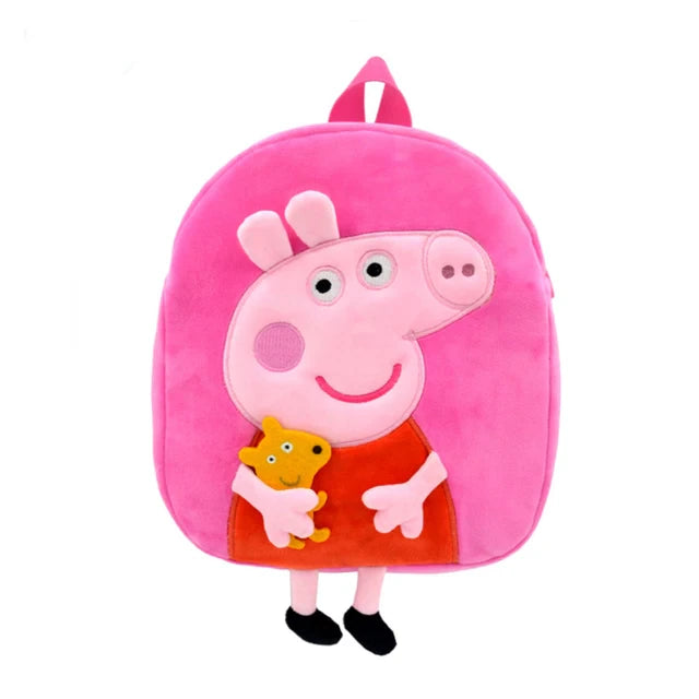 Cute,  Peppa Pig Stuffed Toy, Child Plush Backpack, George Kindergarten Backpack Cartoon Shoulder Animal Bag for Girls, Boys Baby George Plush Backpack - Toyigo