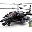 Apache Fighter Helicopter Building Blocks Set - Small Particle Assembly Model for Boys - Perfect Plug-in Toy Gift