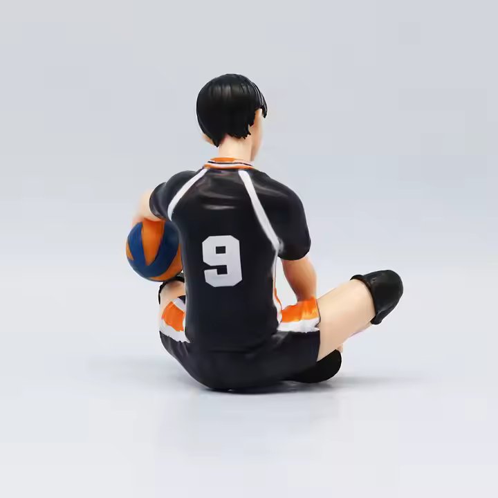 3 Styles 10CM Sitting Manga Toys Figurine Statue Haikyuu Shoyo Hinata Kageyama Tobio Gift PVC Anime Figure