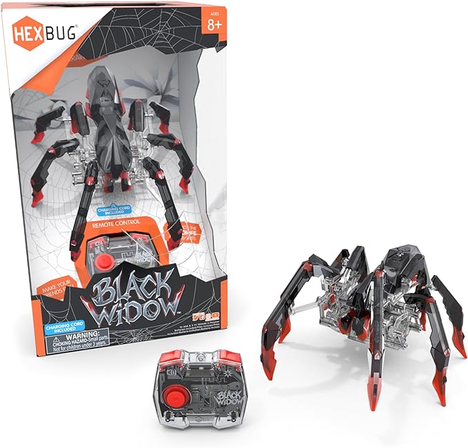 Spider Toys, Remote Control Black Widow, Rechargeable Robot Spider Toys for Kids,  Adjustable Robotic Black Widow Figure STEM Toys for Kids - Toyigo