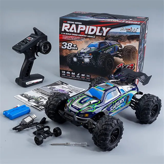 RC Trucks Cars, 2.4G Radio Remote Control Cars, Buggy Off-Road Control Trucks, 4WD RC Car With Led Lights, Boys Toys for Children 1:16 50Km/h - Toyigo