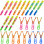 Rocket Slingshot Flying Toys with Led Lights, 12 Pcs Slingshot Toy for Kids, Summer Outdoor Game LED Slingshot with 12Pcs Launchers + 12Pcs Arrow Helicopters, Glow in The Dark Kids Party Supplies