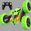 Remote Control Car, RC Race Car Toy, Stunt RC Cars, 90 Min Playtime, 2.4Ghz Double Sided 360ø Rotating RC Crawler with Headlights, 4WD Off Road Drift RC Race Car Toy for Boys and Girls Aged 6-12 Green, Blue - Toyigo