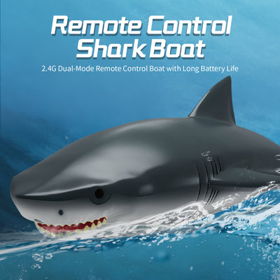 2.4G Bionic Remote Control Shark Toy, 2 in 1 RC Boat for Swimming Pool Bathroom Great Kids & Adults