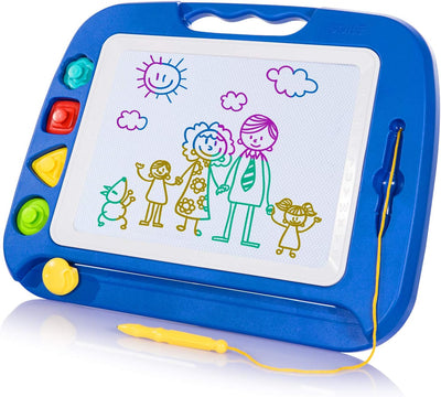 Large Magnetic Drawing Board, 4 Colors 16?13in Doodle Pad  for Toddlers, Educational Drawing Toy, Learning Toy Board for Kids, Etch Sketch Gift for 36+ Month Kids - Toyigo