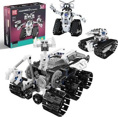 Mold King Technic STEM Projects Robot Kit 3in1 RC Robot Toys Building Blocks Kit 15083, Remote Control Mars Explorer STEM Robotic kit, Building Toys Robotics for Kids Ages 8+ and Adults(606 PCS)