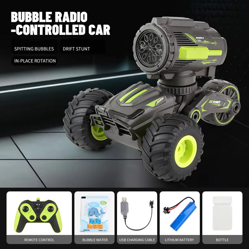 Electric Rotate Deformation Car Toys - 2-in-1 Interchangeable Toy Bubble Gun