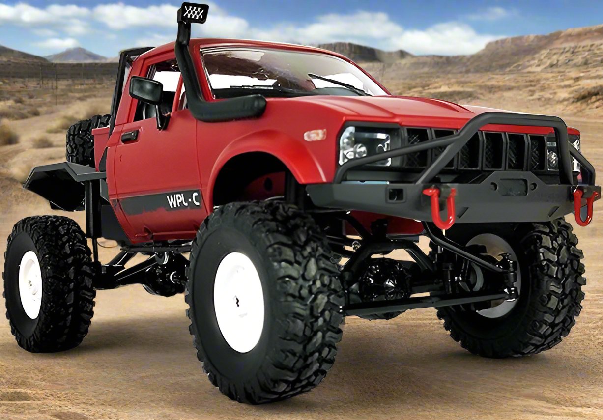 RC Truck, Remote Control Rock Crawler Off-Road Racing Vehicles, 1:16 2.4G 2CH 4WD Off road RC Crawler Kids Toy Climb Semi Truck RTR Trailer LED Lights RC Truck For Kids - Toyigo