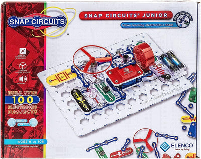 Snap Circuits Jr. SC-100 Electronics Exploration Kit, Over 100 Projects, Full Color Project Manual, 28 Parts, STEM Educational Toy for Kids 8 + - Toyigo