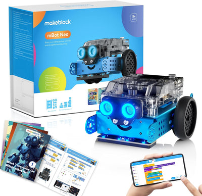 Makeblock mBot Neo Coding Robot, Learning & Education Robot, Support Scratch & Python Programming Robotics Kit, Ages 8-12 and up, Building STEM Robot Toys Gifts Boys Girls for Kids