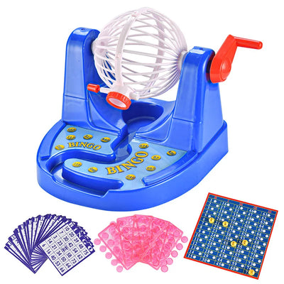 Family Fun Party Game, Bingo Cage Champion Set, Party Game Table Toy, Desktop Bingo Game, Bingo Draw Lottery Simulation, Children's Interactive Bingo Toy - Toyigo