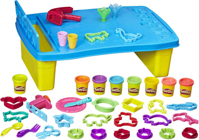 Play-Doh Play 'n Store Table Toy, Arts & Crafts Activities for Kids 3 Years & Up, Over 25 Play-Doh Accessories, 8 Modeling Compound Colors