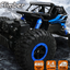 Remote Control Car, 2.4Ghz 4WD All Terrain RC,  Rock Crawler Monster Truck With 2 Batteries, Remote Control Car for Kids Boys, Blue - Toyigo