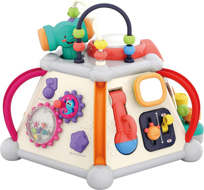 Musical Activity Cube Play Center, Interactive Toy with Lights, Sounds, and 15 Fun Functions