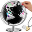 World Globe with Stand, Home and Office Decor, 10? Sphere Earth Globes, Scratchable Foil, A Unique Travel Gift for Travelers, World Map Desktop Globe