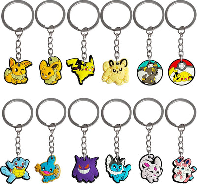 Cartoon Cute Keychain, PVC Animal Key Chain for Girl, Kid Boy Party Favors Gift (Animal 02)