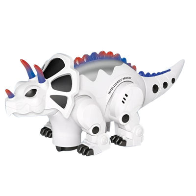 RC Robot Dinosaur, Mech Infrared Control Dinosaur Multi-directional Walk Dance Back And Horn Colorful Lights Puzzle Toy, Electronic Remote Controller Robot Walking Dancing Singing with Fight Mode Toys for Kids - Toyigo