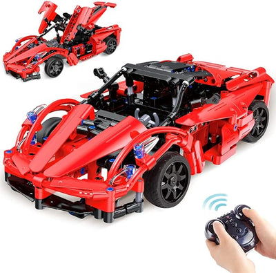 RC Building Toys for Boys STEM Toys for 6 Year Old's Remote Control Cars Engineering Building Bricks Roadster Kits Racer Toy Racing Car Building Blocks s for Kids Age 6 7 8 9+