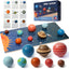 Wooden Solar System Model Board, Kids Solar System, Montessori Planet Toys, Educational Planets Balls, Preschool Learning Puzzle, Space Learning Toys