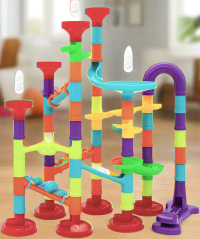 Marble Run Set for Kids, 93pcs Marble Maze Track Race Game, Construction Building Blocks Toys, STEM Educational Toys Gift for Boys Girls Age 3 to 12