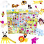 3D Puffy Stickers, Resuable Sticker for Toddler, Boys, Girls 4 Sheets for Kids, Mother Child Animals, Dogs, Cats, Elephant, Giraffe, Monkey, Sheep, Panda, Koala, Rabbit (Zoo)