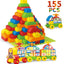 Building Blocks for Toddlers 2-4 Years, Big Classic Building Bricks with A Baseplate, 155 Pieces Large Blocks, Compatible with All Major Brands