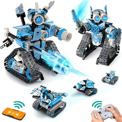 Stem Robot Toy Building Kit, 3 in 1 Erector Set for Boys 8-14 Years Old, 398Pcs App & Remote Control Blocks DIY Engineering Robotics for Kids, 6 7 9 10 11 12+ Boys & Girls Birthday Gifts Ideas