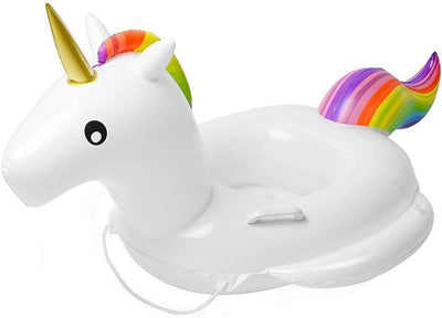 Baby Pool Float Unicorn - Toddlers Floaties Infant Inflatable Swimming Ring with Handles Aged 1-6 Years for Kids