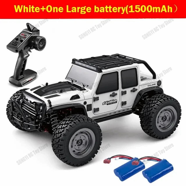 Rc Truck Cars, 16103 Fast Rc Cars, 50km/h 1/16 Off Road 4WD with LED Headlights, 2.4G Waterproof Remote Control Monster Truck for Adults and Kids - Toyigo