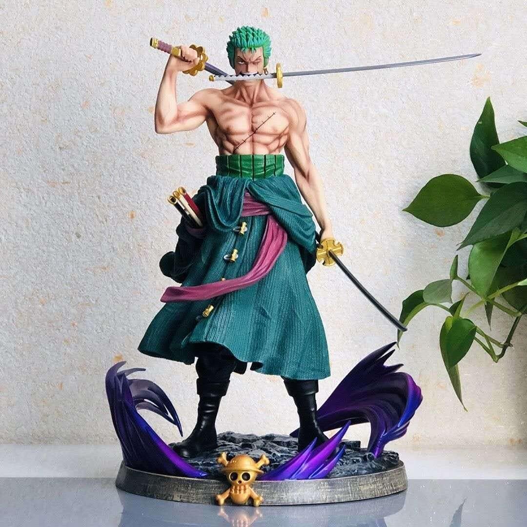 Zoro Action Figure, One Piece Zoro Collectible Figure, Three Swords Zoro Anime Character Statue, Roronoa Zoro PVC Action Figure