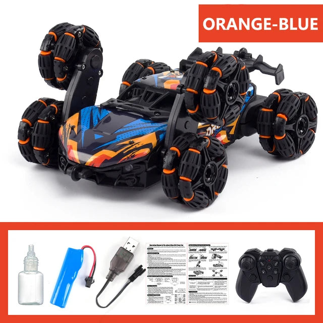 RC Stunt Car, Six Wheels RC Car Toy, Spray Twisting Stunt Drift Car, RC Toys for Children Adults Remote Controlled Car - Toyigo