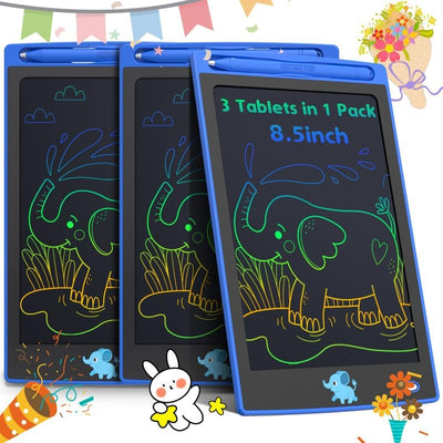 3 Pcs in 1 Pack LCD Writing Tablets, Toddler Toys Gifts for Age 2 3 4 5 6 Girls Boys Birthday Christmas for Kids, 8.5 Inch Doodle Pad Drawing Tablet for Class & Travel & Home