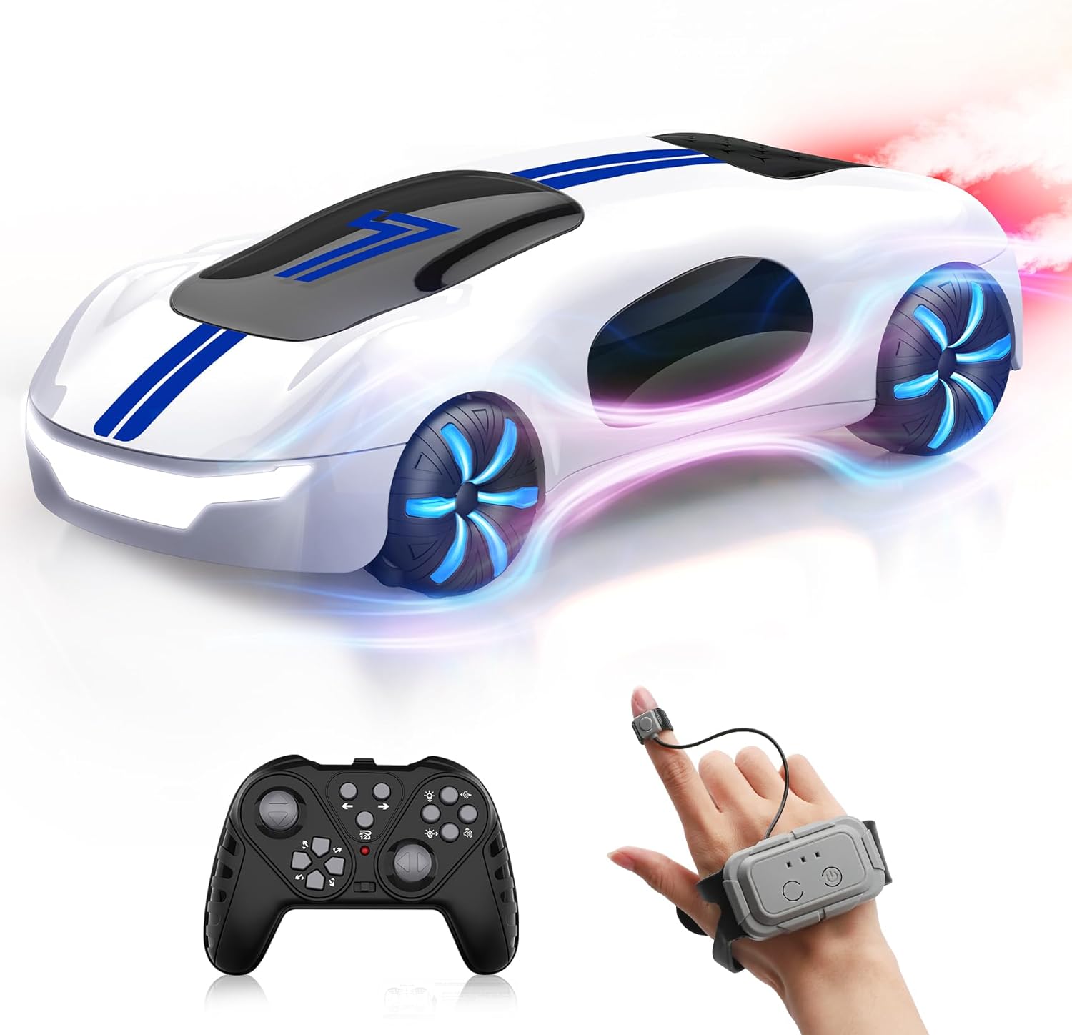 Drift RC Stunt Car, Gesture Sensing Remote Control Car, Light Spray & Sound, 2.4GHz Hobby RC Cars Toy for Kids, 360ø Rotate, Birthday Gifts for Boys Girls 4-12 - Toyigo