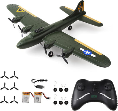 RC Plane, Remote Control Airplane, RTF 2.4GHz Radio Control, B17 Lighting, Aircraft for Beginner