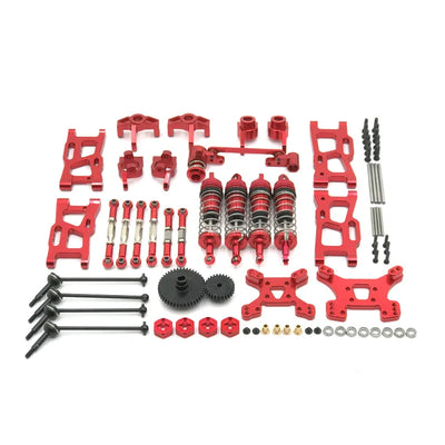 RC Car Accessories, Metal Upgrades Parts Modification Kits, 144001 144002 144010 124017 124019 Metal Upgrades Parts Modification Kits Swing Arm Shock Absorber Set RC Car Accessories (Color As Per Availability) - Toyigo