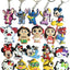 20PCS Cute Cartoon Keychain Keyring Pendants Accessories for Kids Birthday Party Favors School Carnival Reward Prizes Decoration Supplies