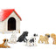 12PCS Mini Dog Figurines Playset, Realistic Detailed Plastic Puppy Figures, Hand Painted Emulational Tiny Dogs Animals Toy Set, Cake Toppers Christmas Birthday Gift for Kids Toddlers