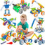 STEM Toys Kits Building Toys for Kids Age 4-8 5-7 6-8 Boys, MOONTOY 165 Pieces Gift 5 6 7 8 9 10 Year Old Building Blocks Set Erector Educational Activities Robot Engineering Construction Creative Game