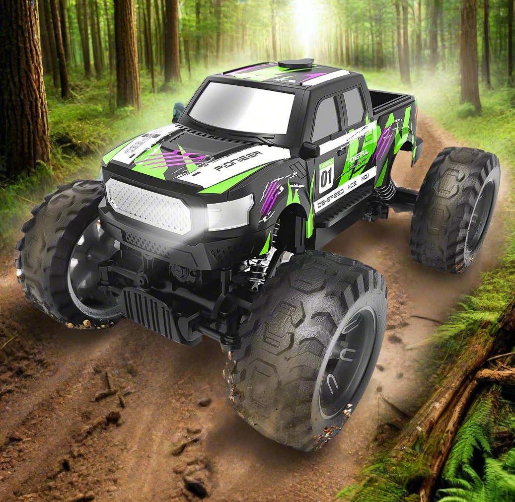 Remote Control Car, Remote Control Car, with Fog Mist & Lights, 1:16 Monster Trucks for Boys, 2.4Ghz RC Car Toy, 70+ Min Play, 4WD Remote Control Car with Fog Mist & Lights, Toy Vehicle for Kids and Adults - Toyigo